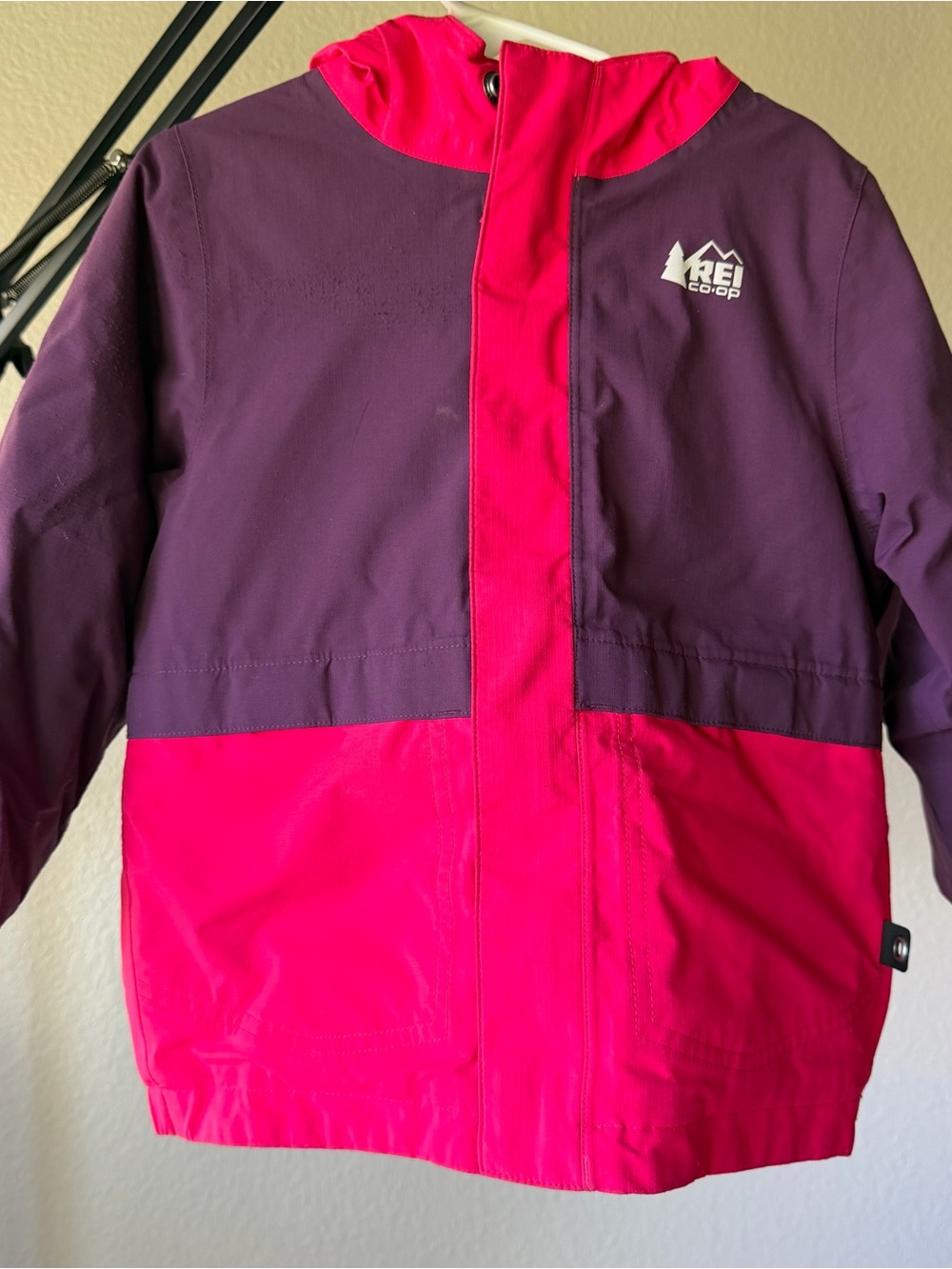 REI Kids' Two-Tone Purple & Hot Pink Snow Jacket 4T